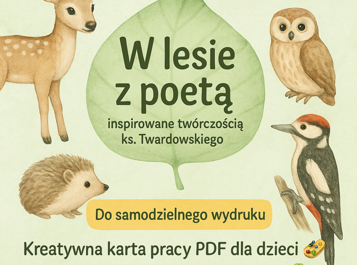 Karta pracy: „W lesie z poetą”