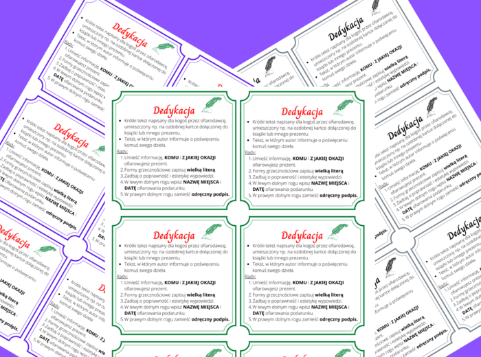 DEDYKACJA - wklejka