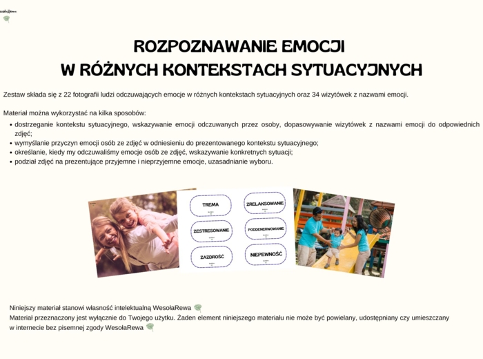 Rozpoznawanie emocji w różnych kontekstach sytuacyjnych