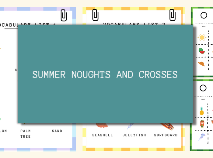 Zestaw - Summer noughts and crosses - plansze do gry w kółko i krzyżyk