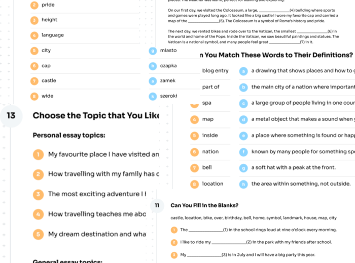 Flash 4 – Module 1 – karta pracy – My Favourite Season (24/25) – months, seasons, travel – Krzyżówka GRATIS