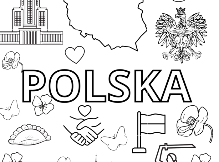 Kolorowanka patriotyczna- 4 warianty w jednym pakiecie (1 x a4, 9x a4, 16x a4, 25xa4)