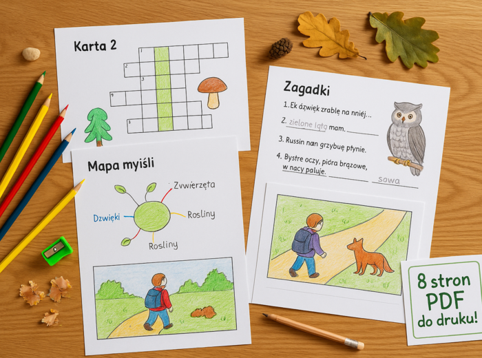 Karty pracy „Wędrówka przez las”