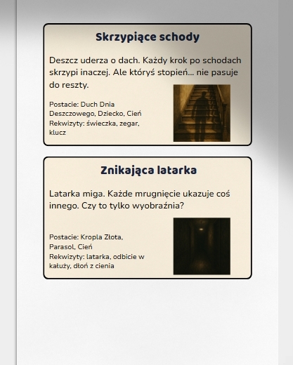 Zabawa w odgrywanie ról: Dom podczas deszczu.