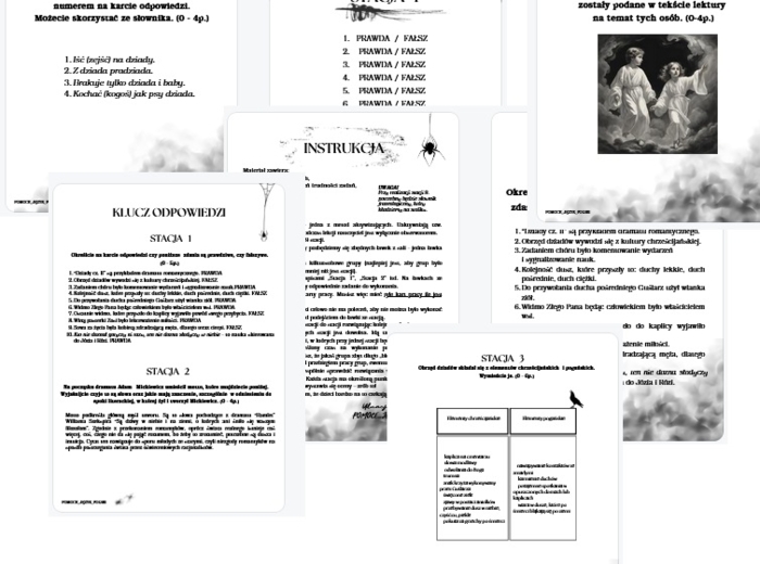 STACJE ZADANIOWE Dziady cz. II Adam Mickiewicz