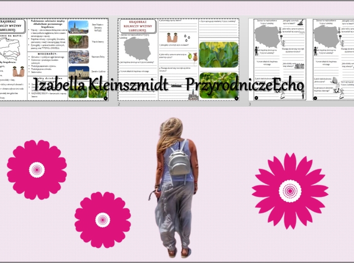 Minizestaw do tematu „Krajobraz rolniczy Wyżyny Lubelskiej” – sketchnotka + karta pracy w pdf + gratisowy link do prezentacji multimedialnej niekomercyjnej wykonanej w genial.ly do indywidualnego pobrania i użycia do celów niekomercyjnych. Geografia 5, D