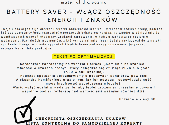 KRÓTKIE FORMY WYPOWIEDZI 3.0