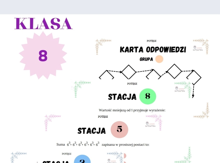 Stacje zadaniowe – potęgi
