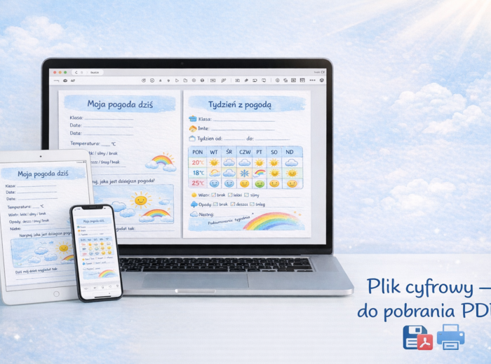 Moja pogoda – plakat do uzupełnienia
