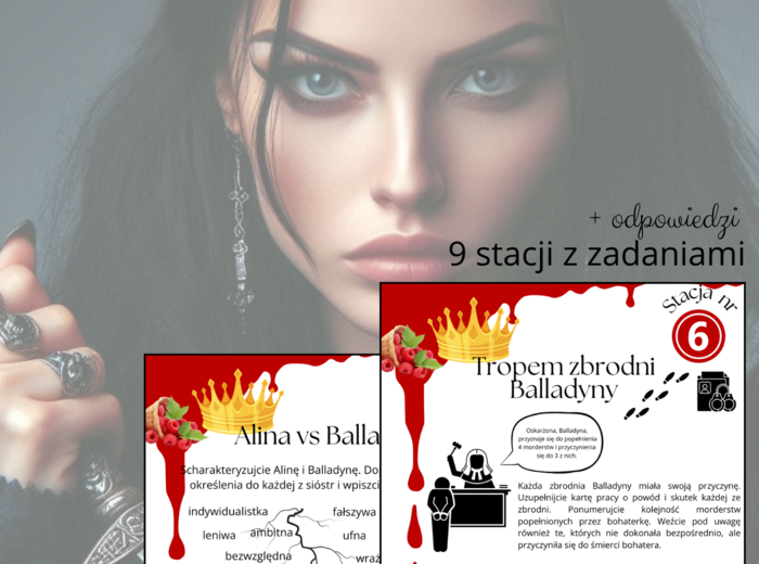 Stacje zadaniowe, Balladyna Juliusza Słowackiego + odpowiedzi