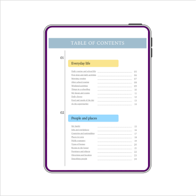 Angielski - słownictwo A1/A2 - zestaw 7 ebooków tematycznych