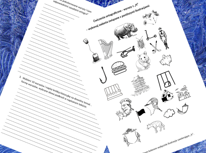 Ortografia – wyrazy z „H” – karta pracy