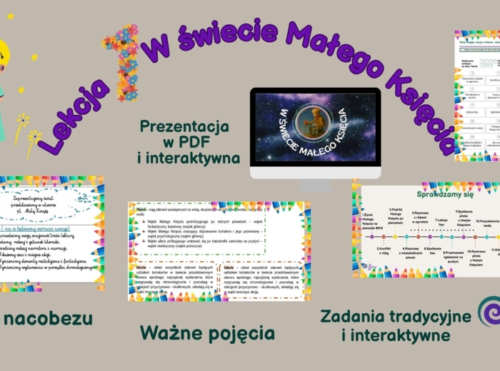 Mały Książę- scenariusz, karty pracy, AI