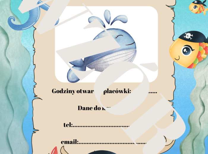 Morska paczka -plansze i pomoce oraz kalendarz z krabem