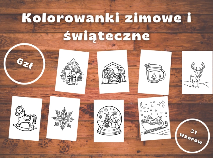 Kolorowanki bożonarodzeniowe dla najmłodszych