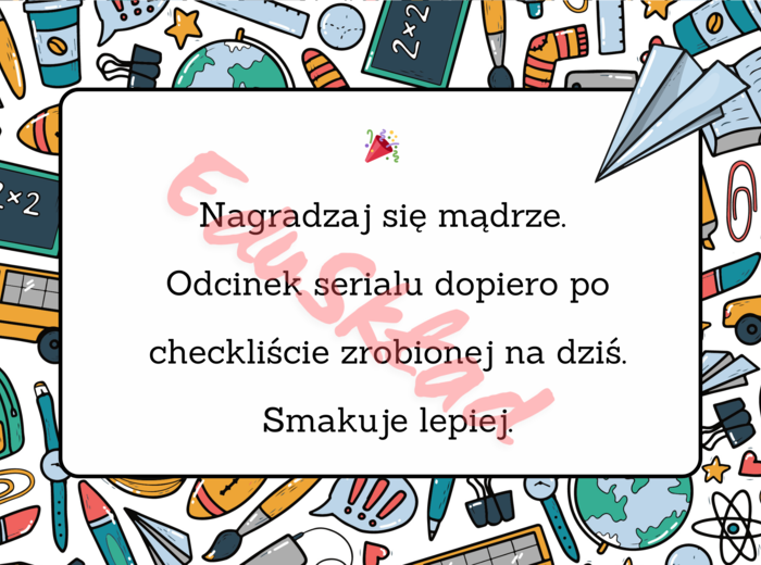Jak przetrwać rok szkolny – gazetka ścienna