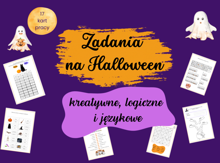 Halloween - zadania logiczne, kreatywne i językowe