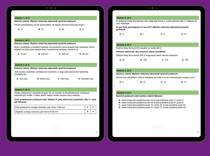 Autorski zbiór zadań 8-klasisty - Matematyka