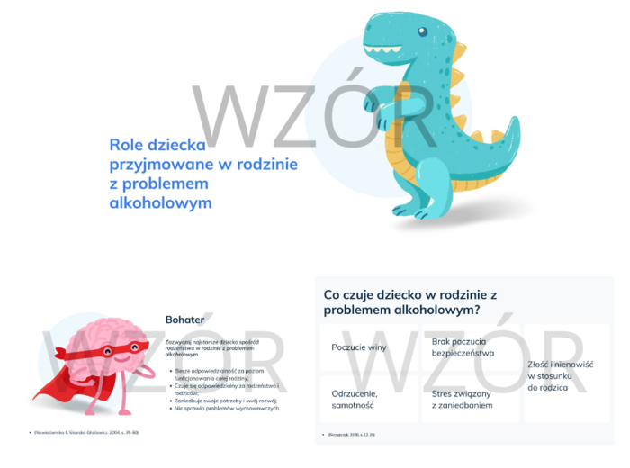 Prezentacja / gazetka szkolna - Role dziecka przyjmowane w rodzinie z problemem alkoholowym