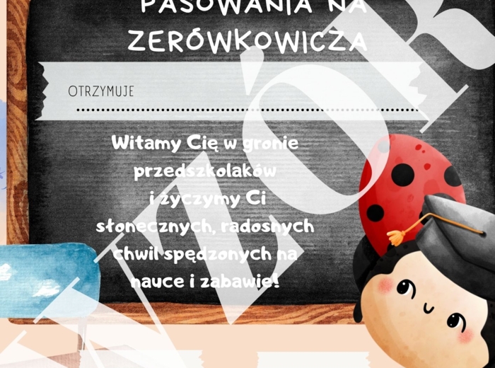 Biedronka: pasowanie na zerówkowicza