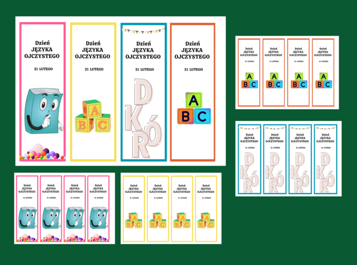 DZIEŃ JĘZYKA OJCZYSTEGO – zakładki do książek – zakładka – kolor – wersja 2