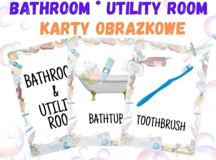 BATHROOM, UTILITY ROOM - karty obrazkowe