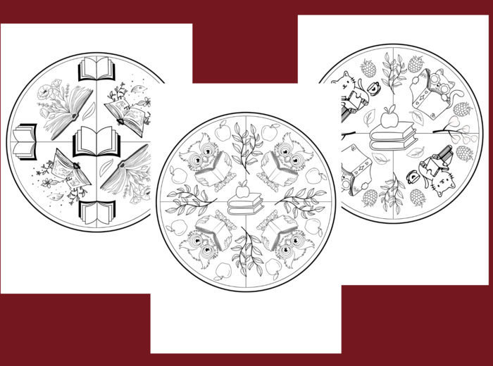 Jesienna MANDALA – jesień – kolorowanka – biblioteka