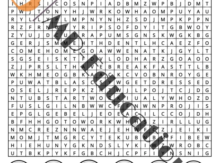 My day - słownictwo