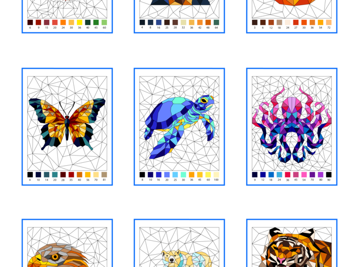 Kolorowanka według wyników mnożenia- VOL 2- zestaw na dzień tabliczki mnożenia, mnożenie 1-100, wielokrotności, tabliczka mnożenia