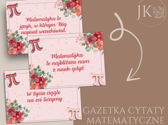 Gazetka do sali matematycznej cytaty