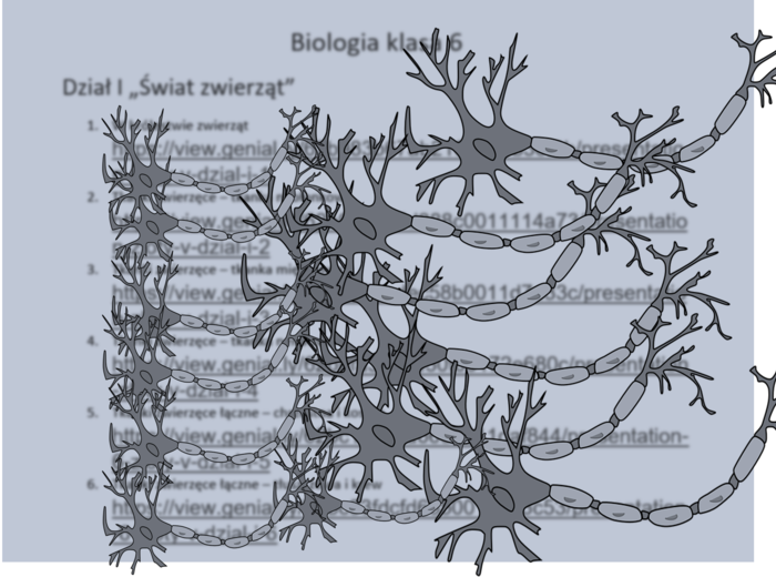 Zestaw 6 prezentacji w genial.ly z biologii do klasy VI. Dział I "Świat zwierząt" - według wydawnictwa Nowa Era