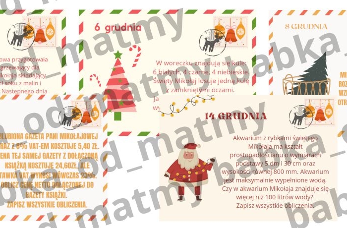 Matematyczny kalendarz adwentowy E8