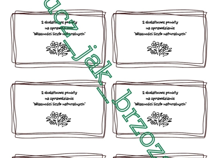 Innowacja na matematyce, grywalizacja, Własności liczb naturalnych, klasa 5