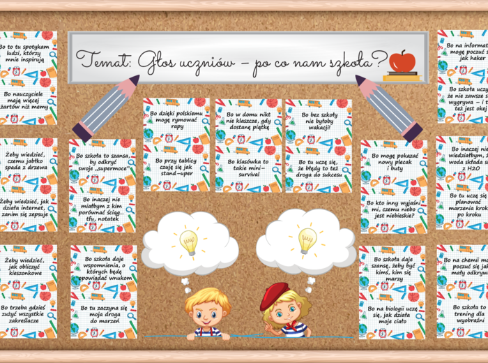 Gazetka całoroczna z humorem - Po co nam szkoła? || Rozpoczęcie roku