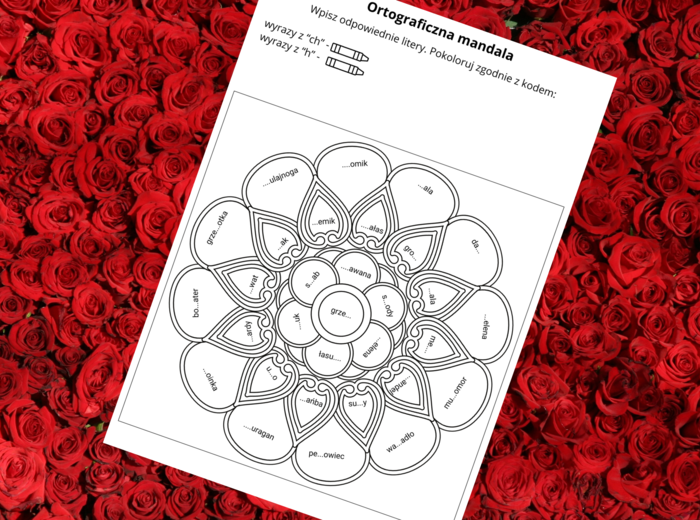 ORTOGRAFICZNA mandala – wyrazy z CH - H – ortografia