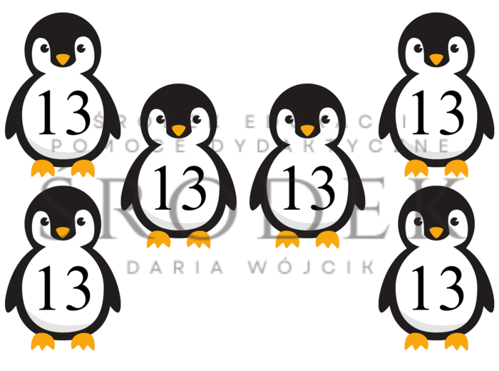 PINGWINY - plansze matematyczne.
