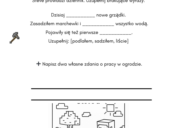 Dwie części Minecraftowych zadań!