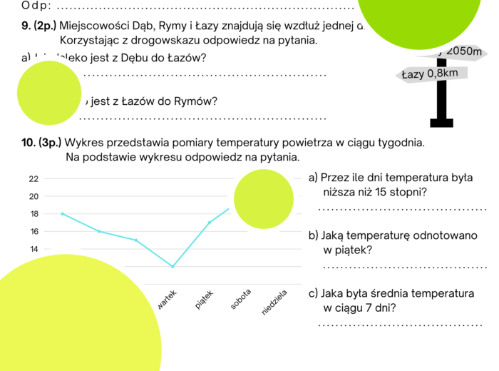 Sprawdzian. Liczby na co dzień. Obliczenia praktyczne. Klasa 6. GWO