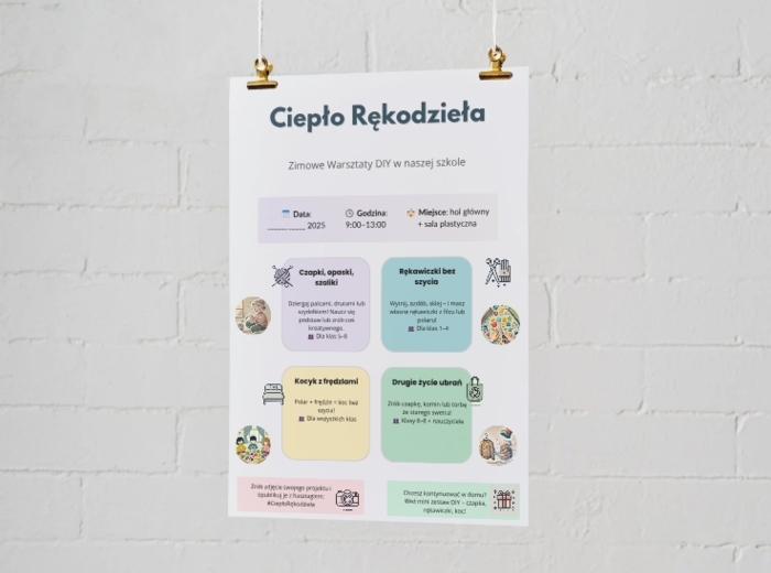 Ręcznie robione ciepłe dodatki. Pomysły DIY. Warsztaty