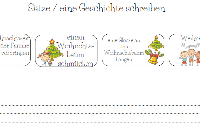 Weihnachten - Wortschatz - wypowiedź pisemna/ustna