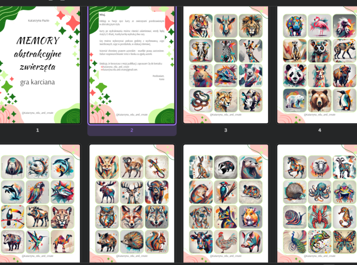 Memory - abstrakcyjne zwierzęta