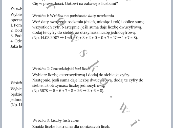 Andrzejkowe wróżby matematyczne
