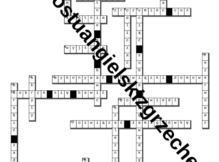 Flash 6 – Module 3 – krzyżówki