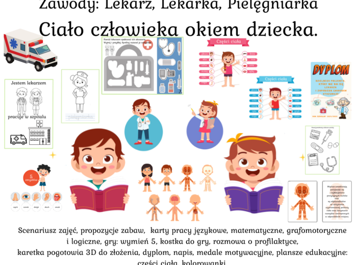 Ciało człowieka okiem dziecka?‍Wizyta u lekarza, lekarki i pielęgniarki ?‍