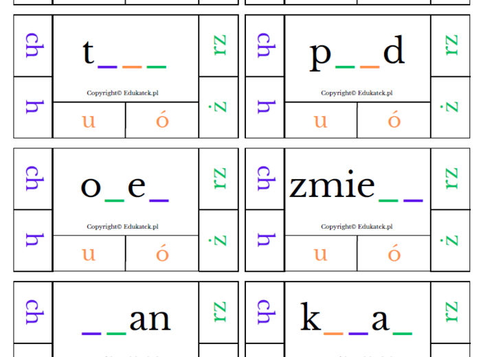 Klamerkowa ortografia - trudniejsze wyrazy