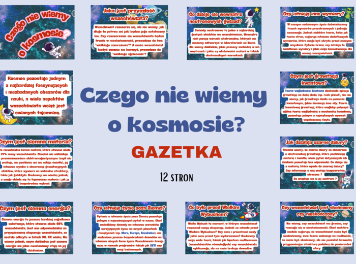 Czego nie wiemy o kosmosie? /Kosmos - GAZETKA