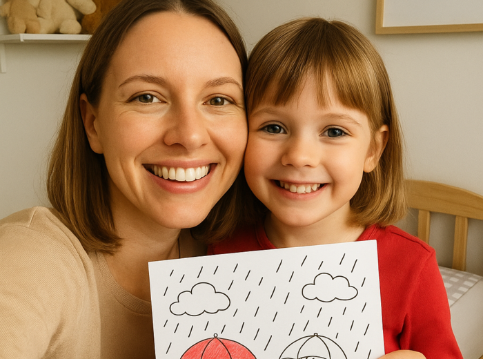 Kolorowanka „Deszczowe miasto”