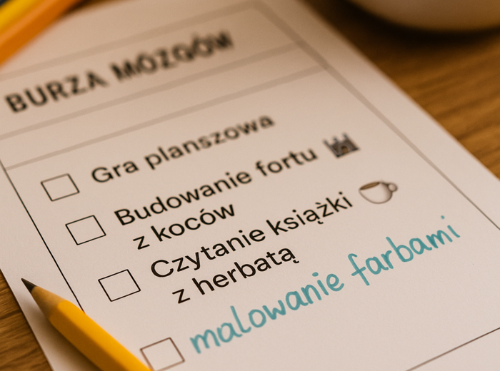 Karta pracy: "Co można robić w deszczowy dzień?"