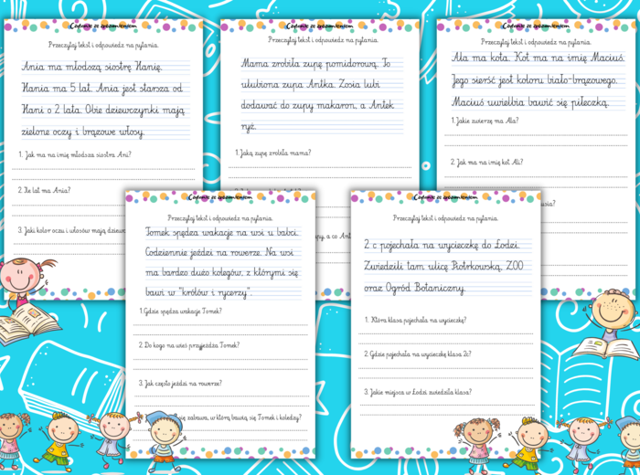 Czytanie ze zrozumieniem - proste teksty!