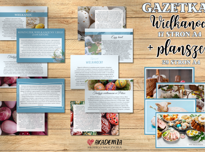 GAZETKA SZKOLNA - WIELKANOC - I PLANSZE EDUKACYJNE